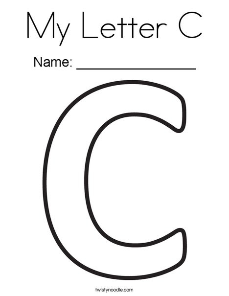 Download My Letter C Coloring Page - Twisty Noodle