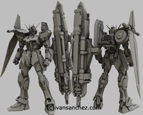 strike gundam seed 3d mesh cg sandrum