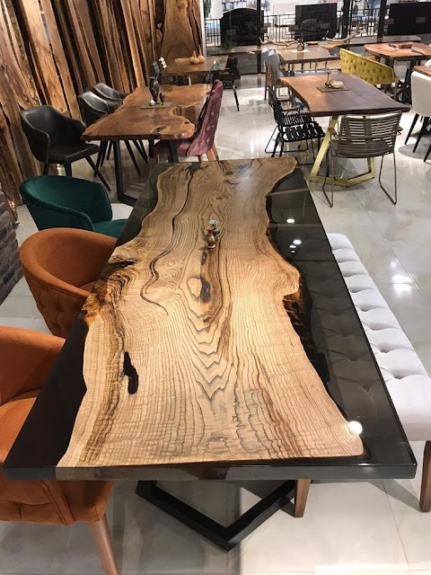 live edge epoxy wood table