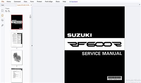 Read 1993 1997 suzuki rf 600 r motorcycle service manual Nook PDF