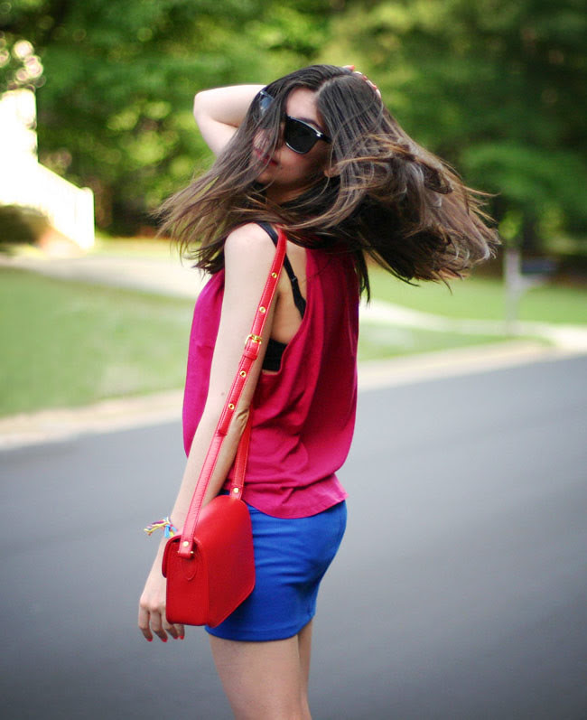 Color Blocking Fashion outfit, Ray ban wayfarers