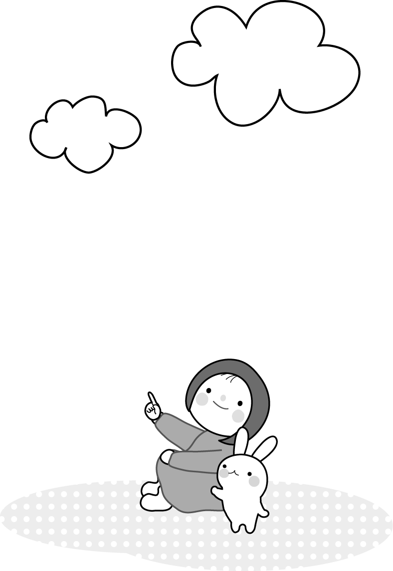 女の子のイラスト 雲 月 星 無料イラスト フリー素材