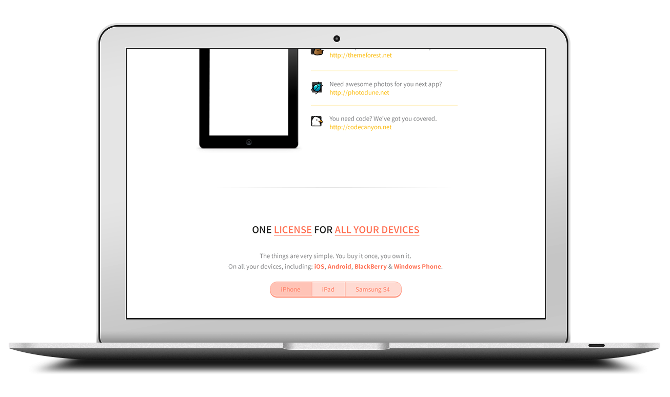 focused - OnePage Responsive PSD Template