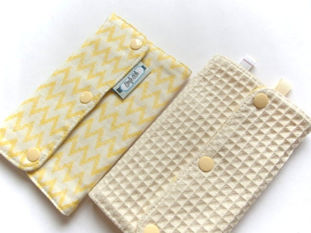 REVERSIBLE DROOL PADS,Ergo,Mei Tai Beco,Boba,Tula, Reversible Baby Carrier Strap Cover,Sucking Pads,Yellow Chevron,Waffle,Plastic Snap