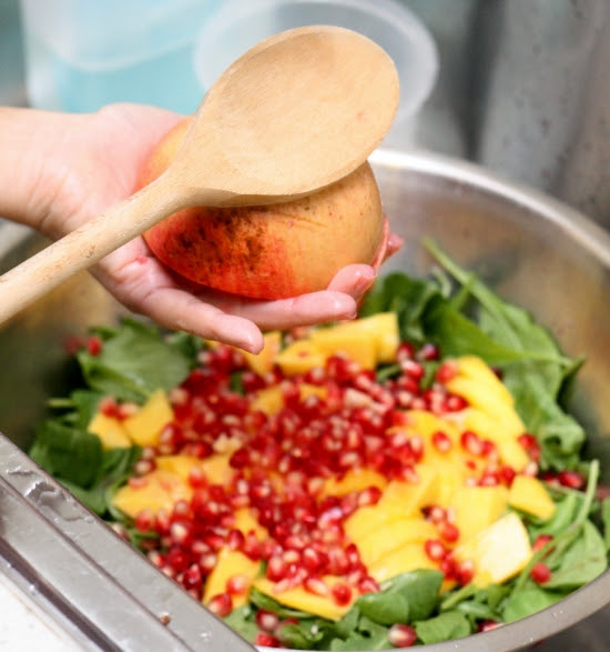 Whacking the pomegranate