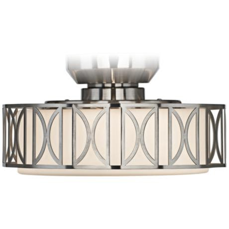 Deco Brushed Nickel Finish Pull Chain Ceiling Fan Light Kit ...