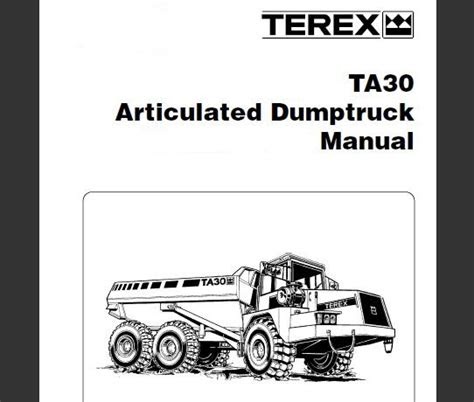 eBook Terex Ta30 Articulated Dumptruck Service Repair Manual