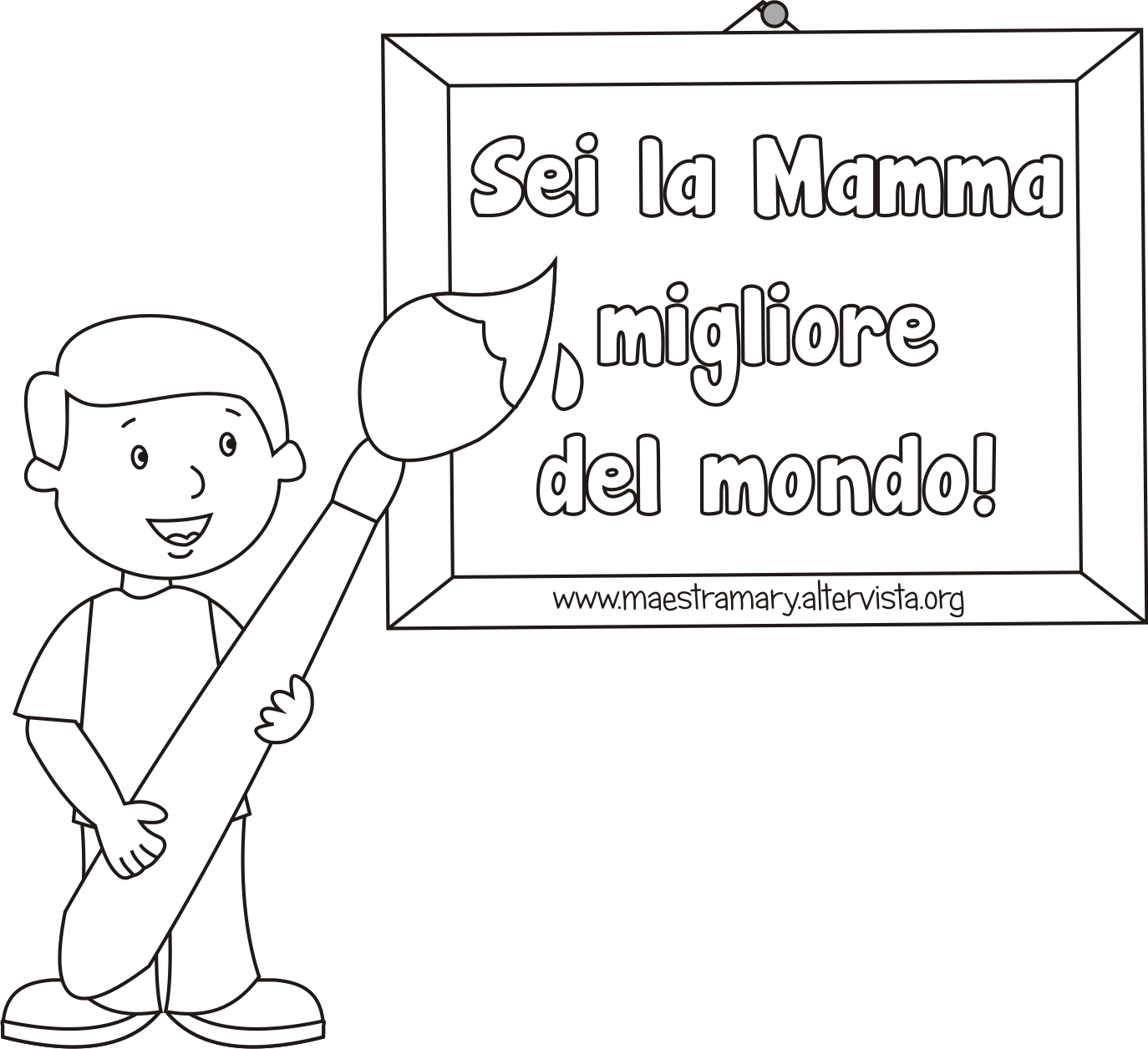 disegni festa della mamma mamma con bambini · mamma migliore del mondo