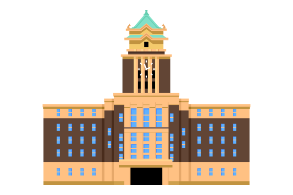 名古屋市役所 街 建物系イラスト専門サイト Town Illust