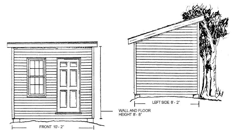 SAMPLE - 10x8 Beginner Storage Shed Plans, DOWNLOAD