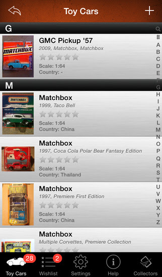 database model collection car Inventory Manager, (Diecast Organizer Database Toy Car Collector, &