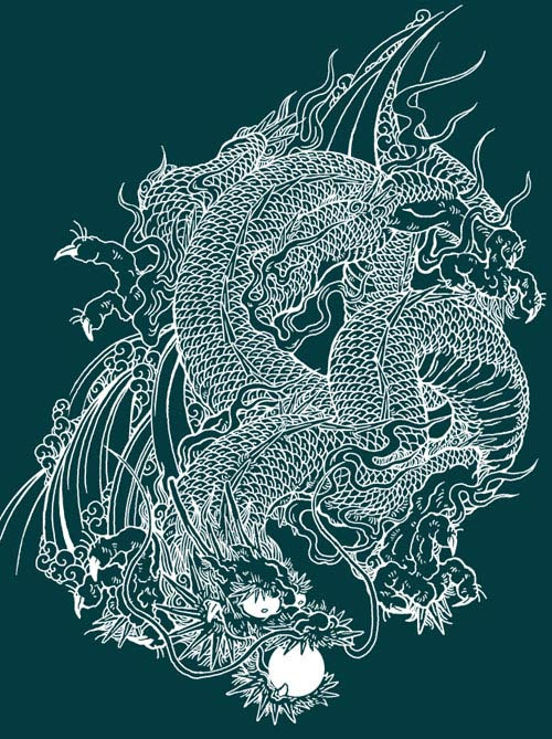 龍vol3 途中経過 その４ 令始ブログ 龍 和風デザイン イラスト 画家