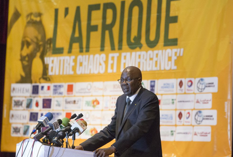El presidente de Malí, Modibo Keita, inaugura el Fórum de Bamako 2016 en Malí. 