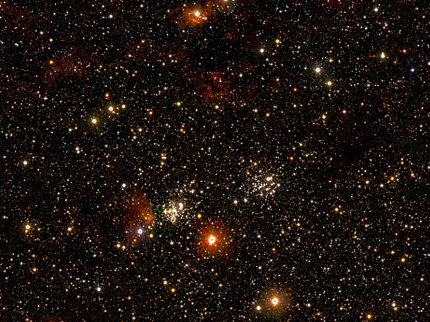 Parte da foto com um bilhão de estrelas da Via Láctea  (Foto: Mike Read (WFAU), UKIDSS/GPS and VVV)