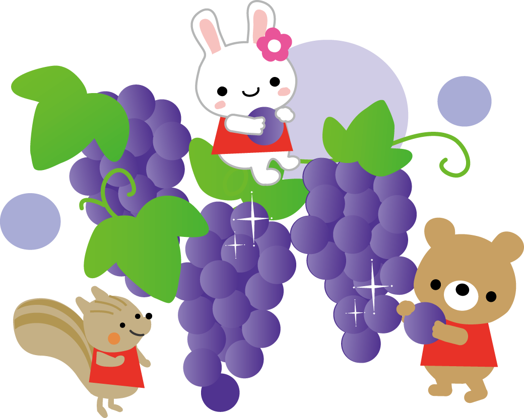 ぶどう 梨 秋のイラスト 無料イラスト