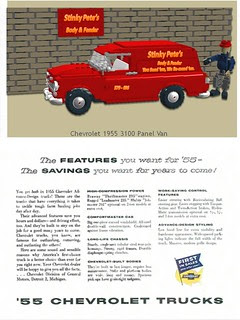 Chevrolet 1955 Panel Van Advert