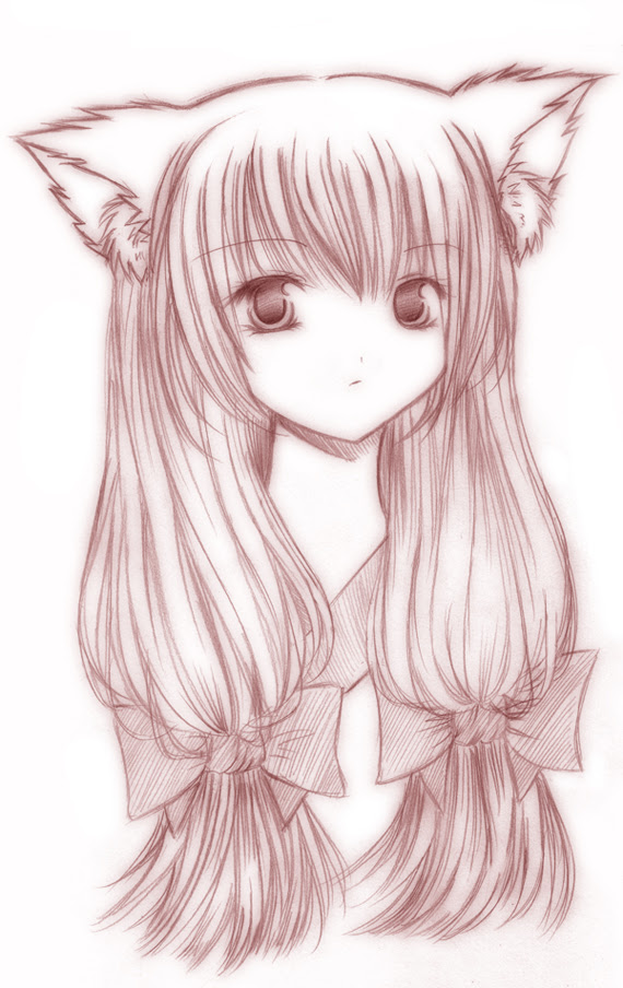 kitty girl sketch by strawberrycake on DeviantArt