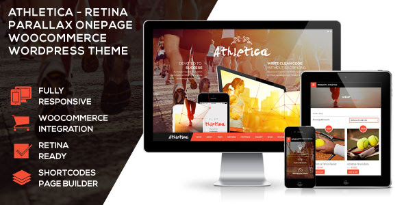 Athletica v1.4.2 - Retina Parallax OnePage WP Shop Theme