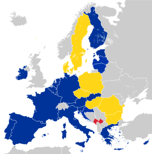 Countries using the Euro de jure Countries and...
