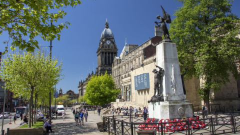Leeds War Memorial outside Leeds Art Gallery