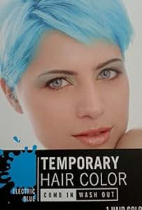 Amazon.com : Temporary Hair Color - Electric Blue - Comb ...