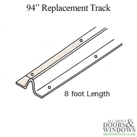 This type of security door is often prone to damage from weather and pets. Patio Door Replacement Track, 96 inch - Stainless Steel