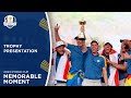 Ryder Cup Trophy Presentation