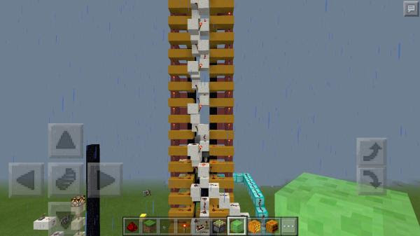 自走ピストン式エレベーターの仕組みを解説 のんびりマイクラpe