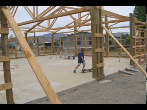 Pole barn garage - YouTube
