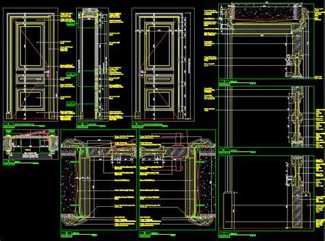 wooden door dwg detail  autocad designs cad