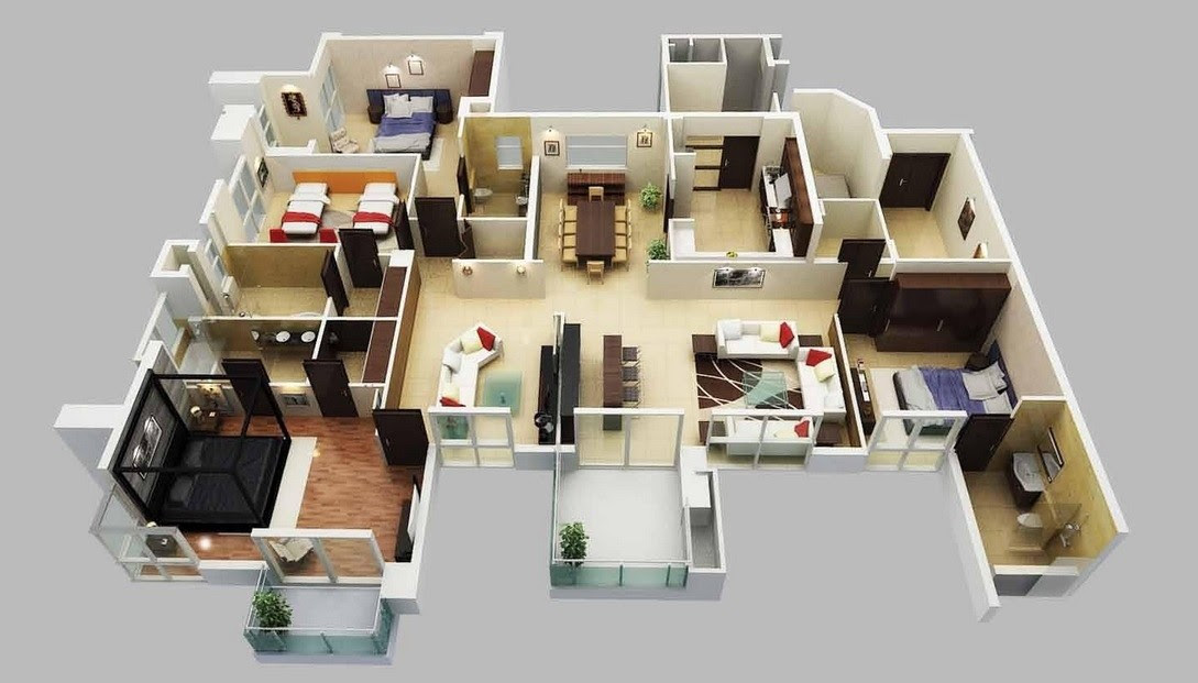 4 Bedroom Apartment House Plans 4 Bedroom Apartment House Plans
