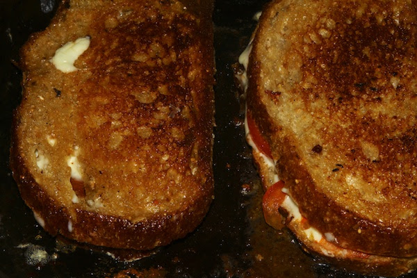 Homemade Mozzarella Grilled Cheese Sandwich
