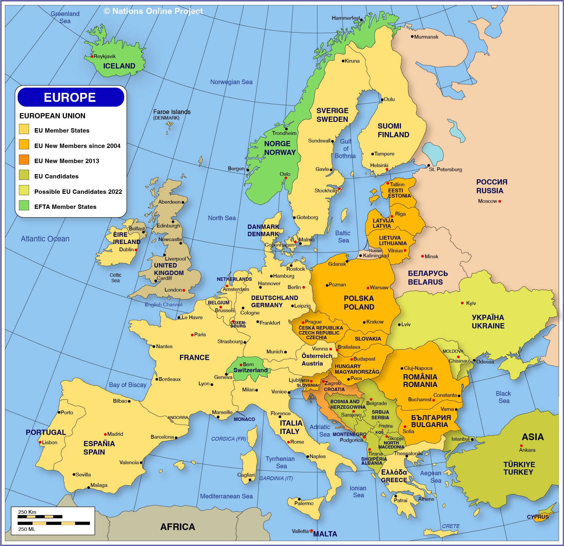 Maps Europe Map of Europe
