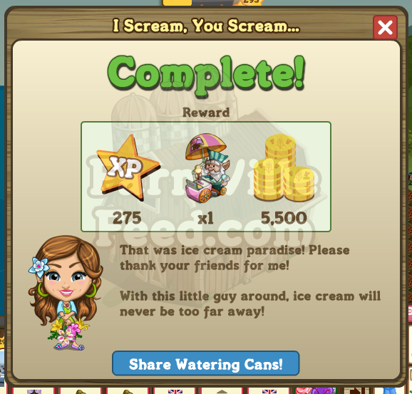 Ice Scream You Scream Quest Rewards