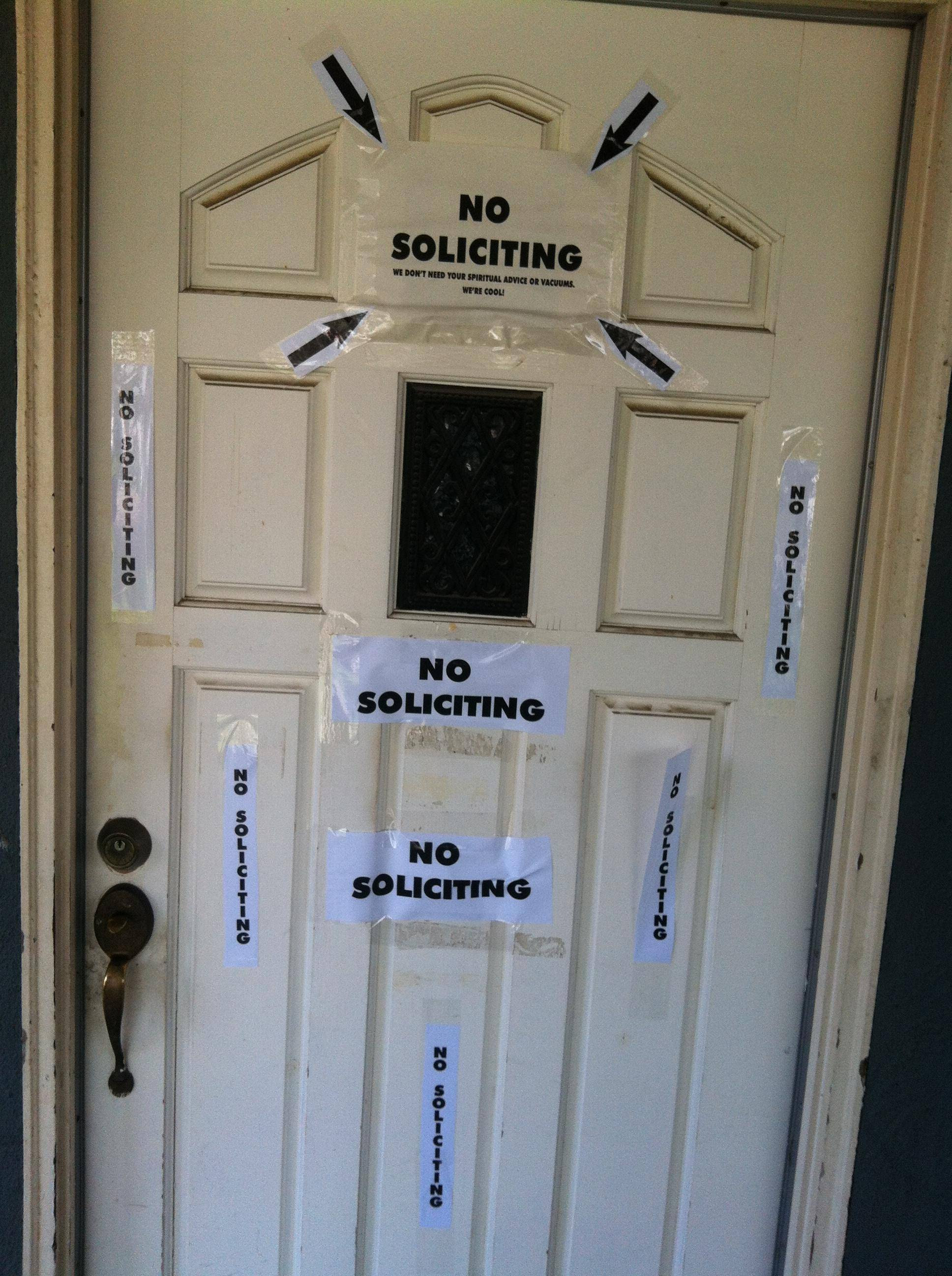 6 Awesome "No Soliciting" Signs For Your Front Door ...