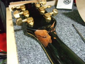 Gibson Les Paul Custom 70年代製 ネック折れリペア ナット製作交換 Neiro Design