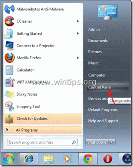 Start- control panel - WinTips.org