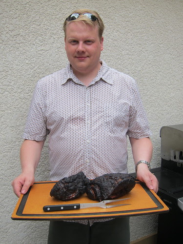 Pork off the smoker