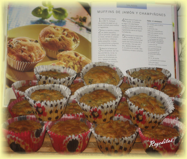 MUFFINS DE JAMÓN Y SETAS