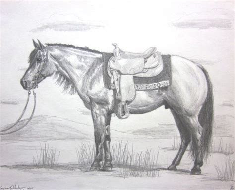 quarter horse pencil drawings horse art pinterest