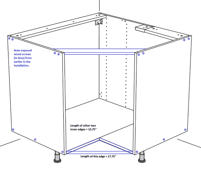 How to hack a flat front IKEA corner sink