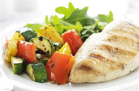 healthy grilled chicken courgettes peppers recipe
