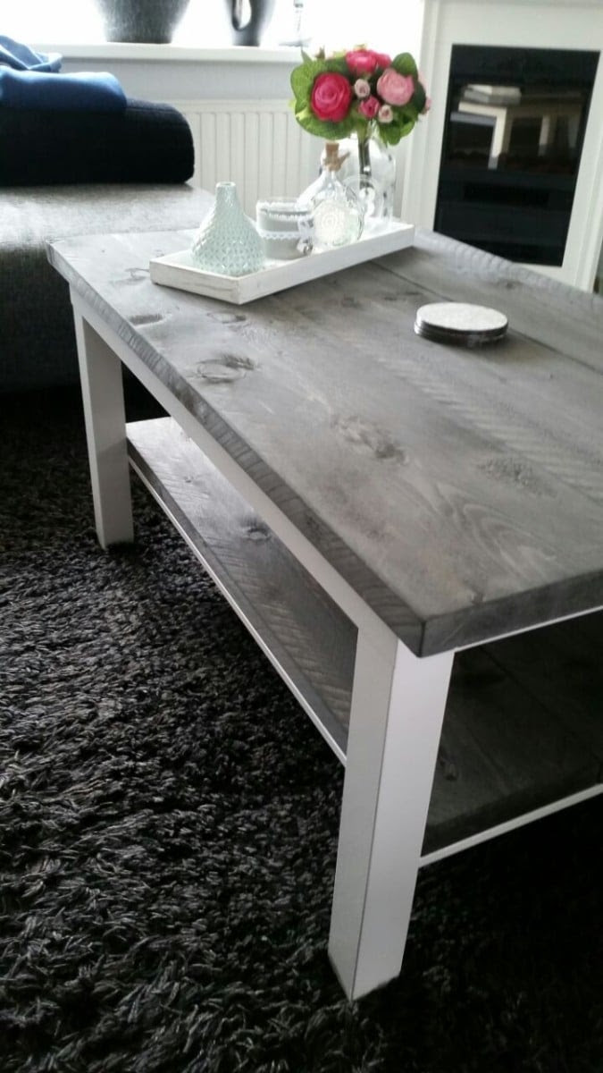 LACK rustic coffee table