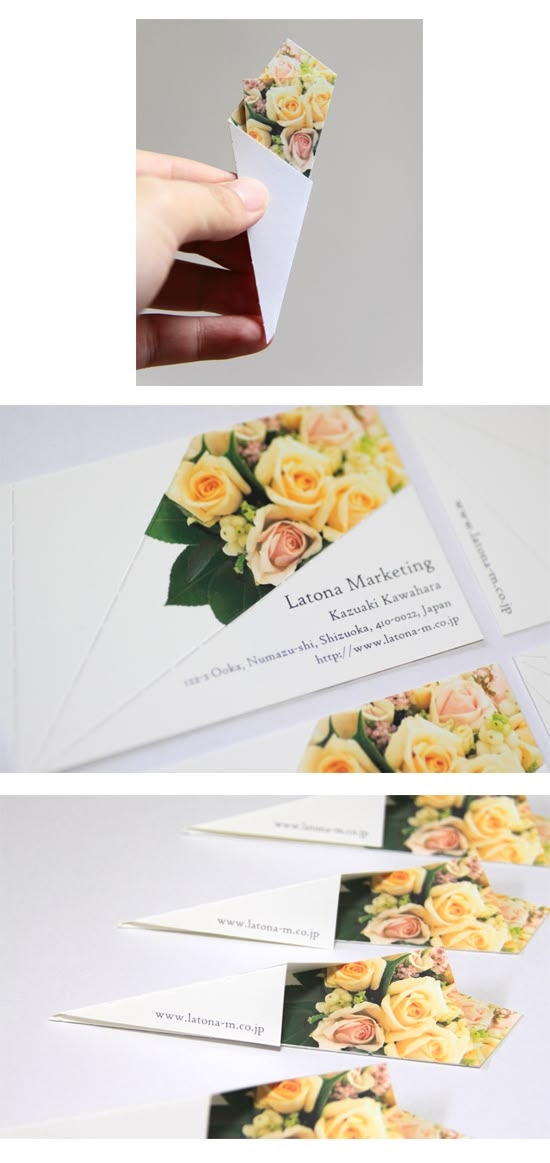 Business card bouquet