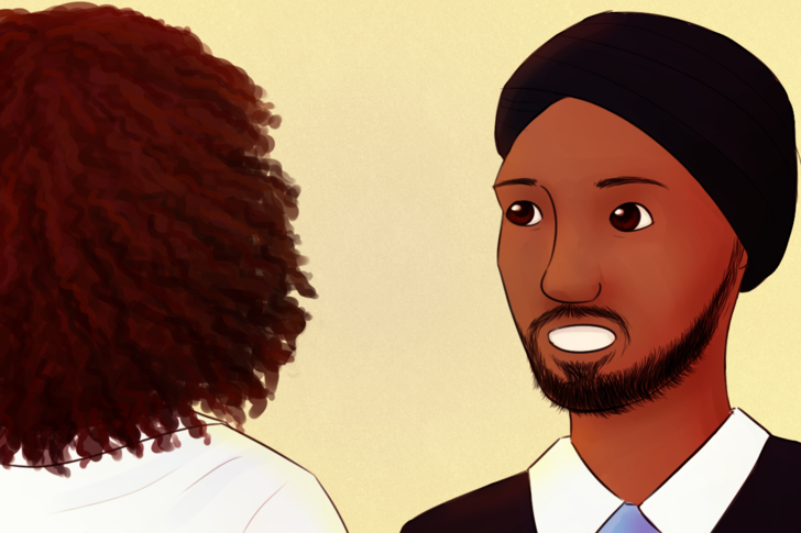 Sikh Man Talks to Woman.png