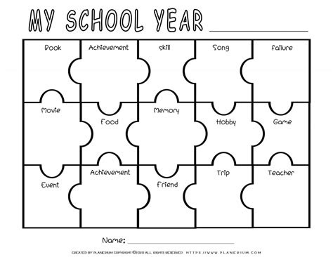 These early years set the foundation for their future academic success. end of year worksheet reflection puzzle planerium