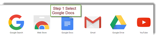 Step 1 - Log in and get Google docs
