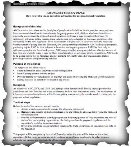 The Concept Paper Grant Writing In The Non Profit Sector