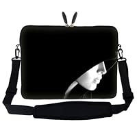 17 inch Lady in Hood Design Laptop Sleeve Bag Carrying Case with Hidden Handle & Adjustable Shoulder Strap
