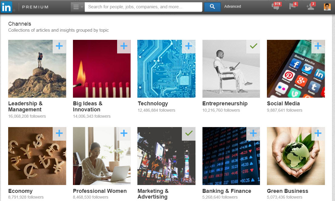 linkedin pulse channels